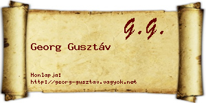 Georg Gusztáv névjegykártya